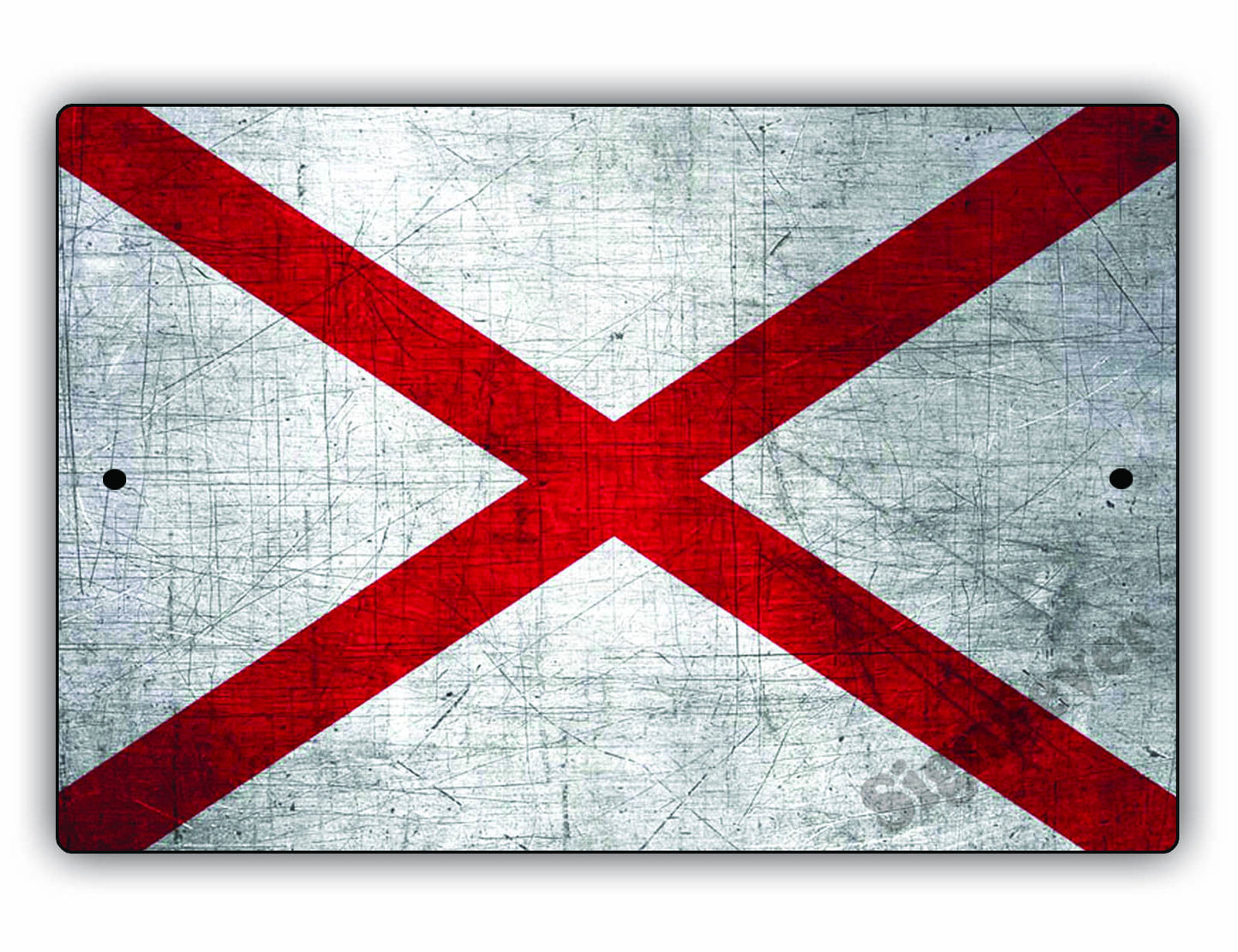 Alabama State Flag Novelty Vintage Rustic Grunge Wall Decor Gift Aluminum Metal Sign Plate