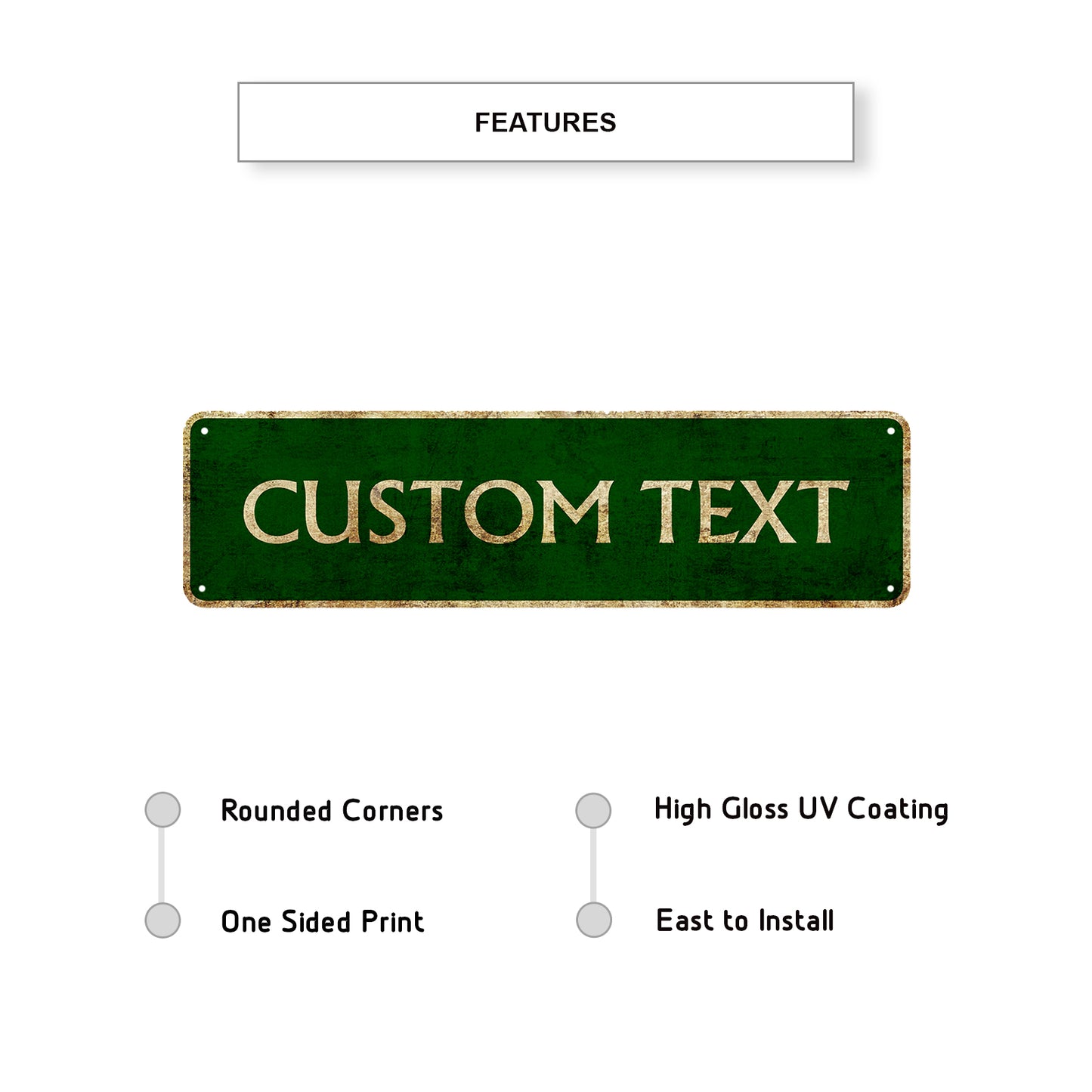 Custom Street Sign Aluminum Sign Plate