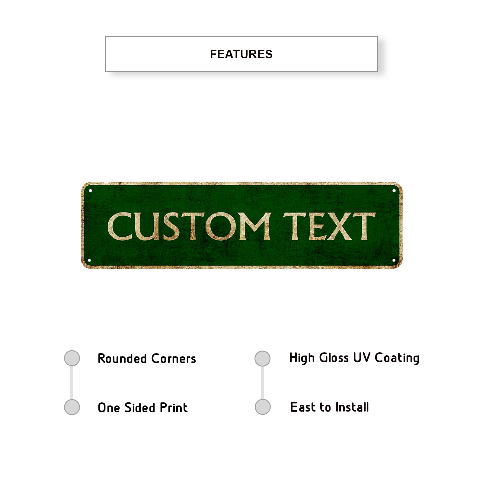 Custom Street Sign Aluminum Sign Plate