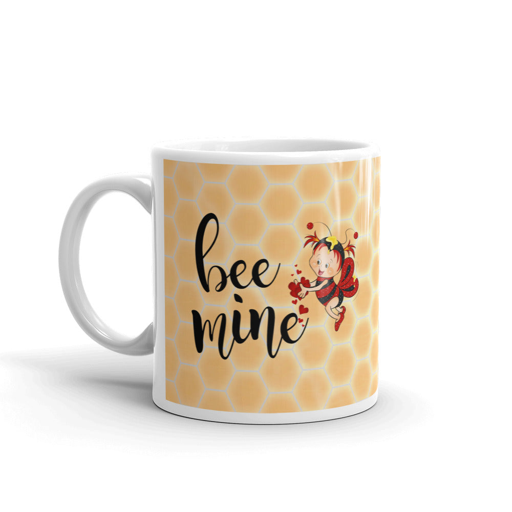 Bee Mine Valentine Day Coffee Tea Cup Ceramic Mug Best Gift For Lovers