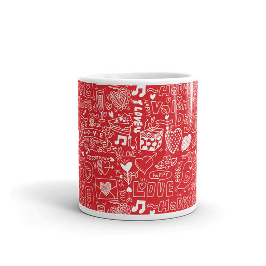 Decorative Happy Valentine Day Coffee Tea Cup Ceramic Mug Best Gift For Lovers