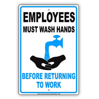 Employees Must Wash Hands