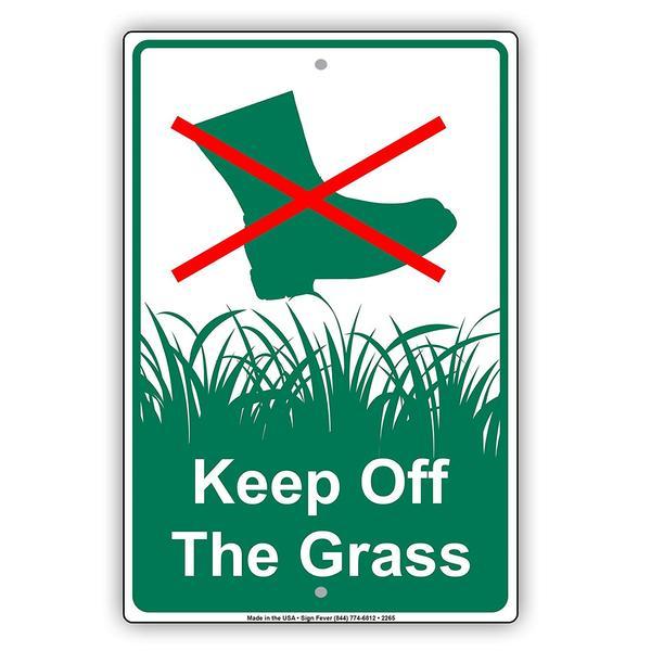 Keep Off Grass Signs