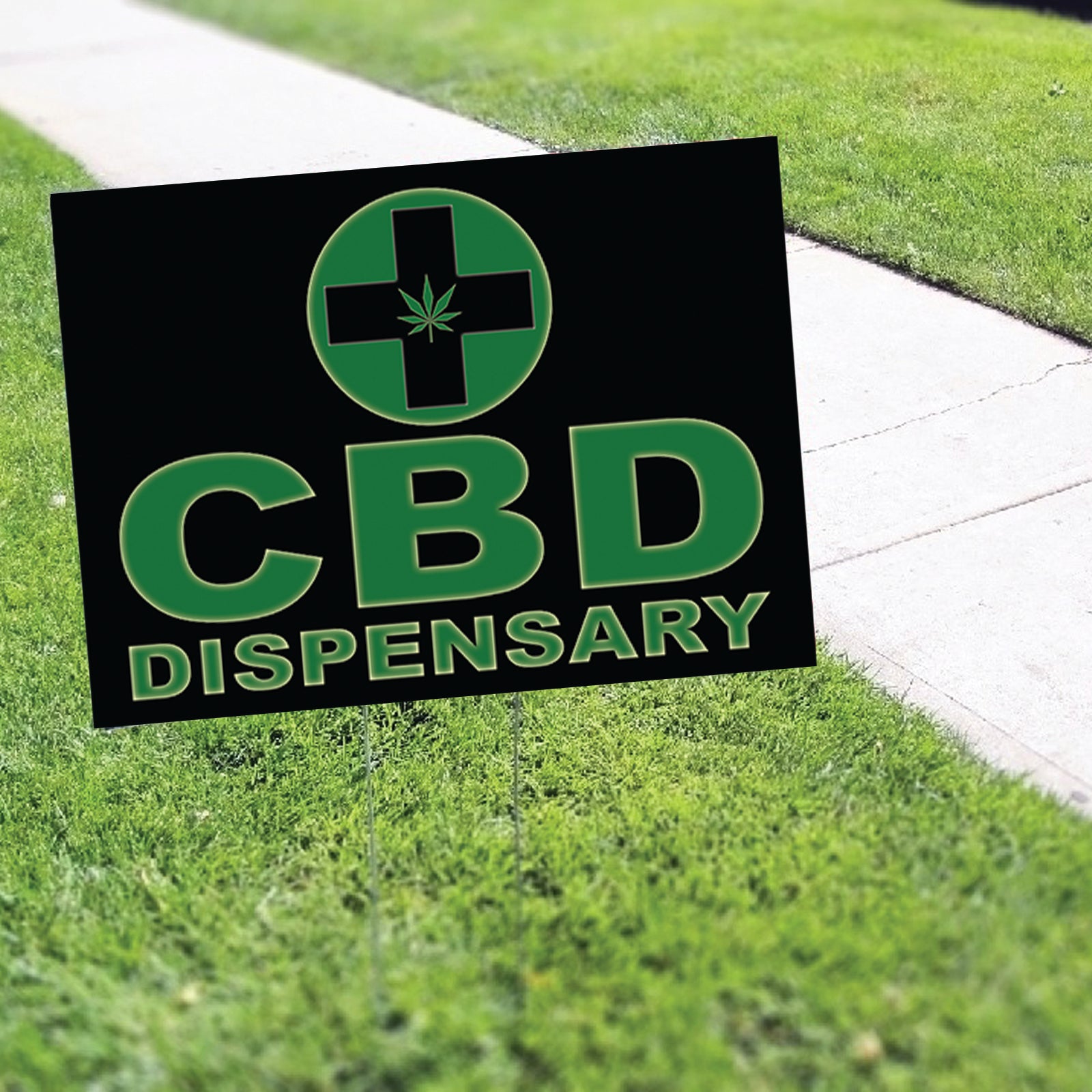 CBD Dispensary Coroplast Yard Sign
