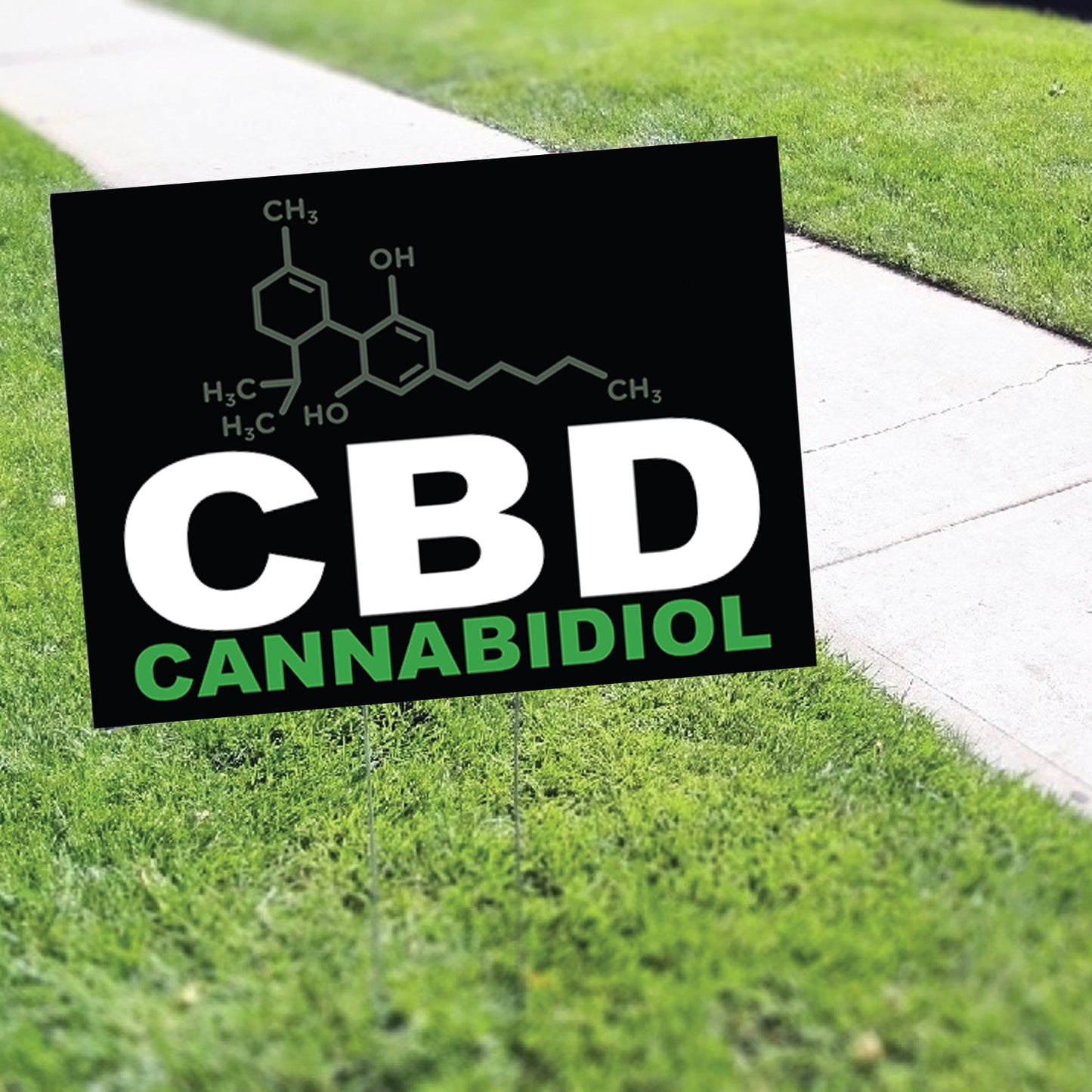 CBD Cannabidiol Coroplast Yard Sign