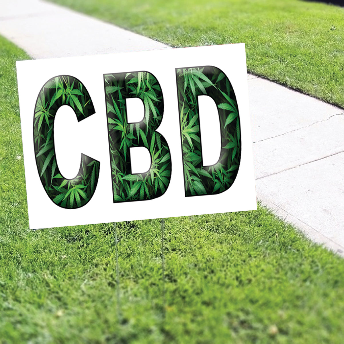 CBD Cannabidiol Coroplast Printed Yard Sign – Sign Fever