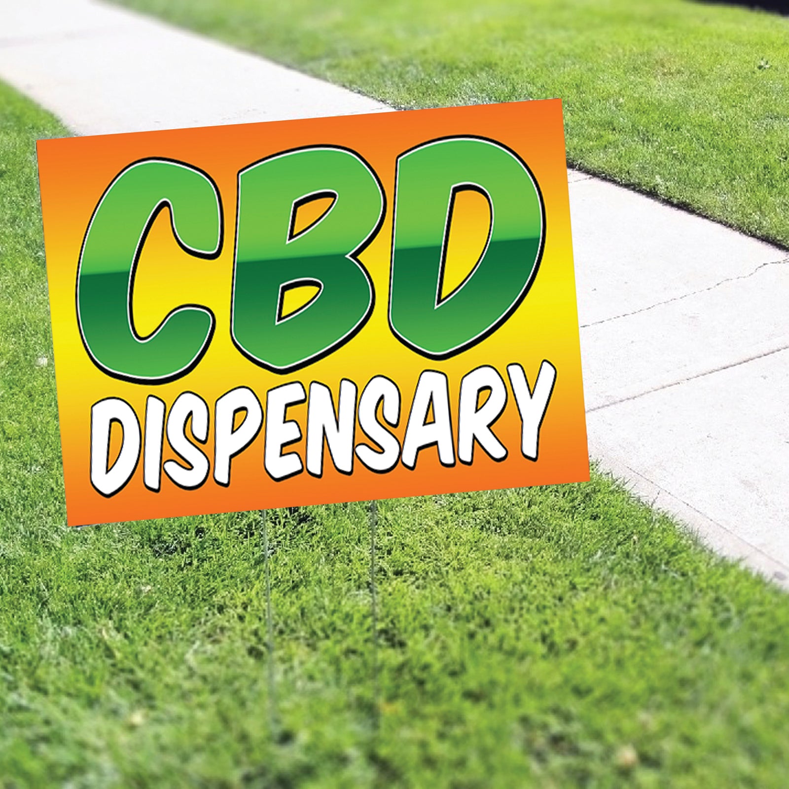 CBD Dispensary Coroplast Printed Yard Sign