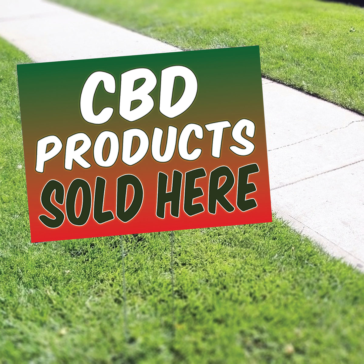 CBD Products Sold Here Coroplast Yard Sign – Sign Fever