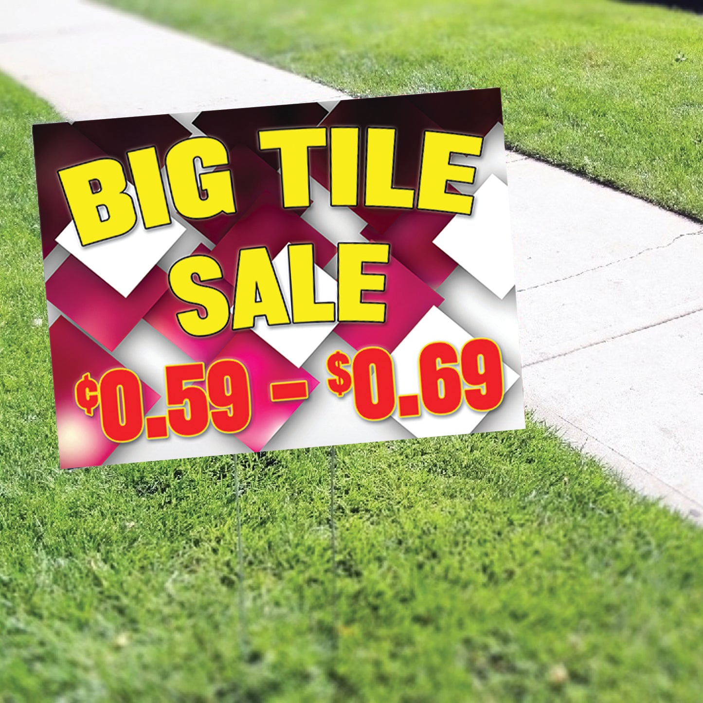 Big Tile Sale Coroplast Yard Sign