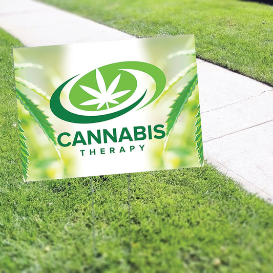 Cannabidiol Therapy Coroplast Printed Yard Sign
