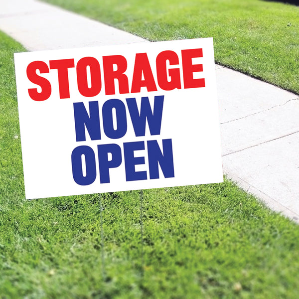 Storage Now Open Coroplast Yard Sign - Sign Fever