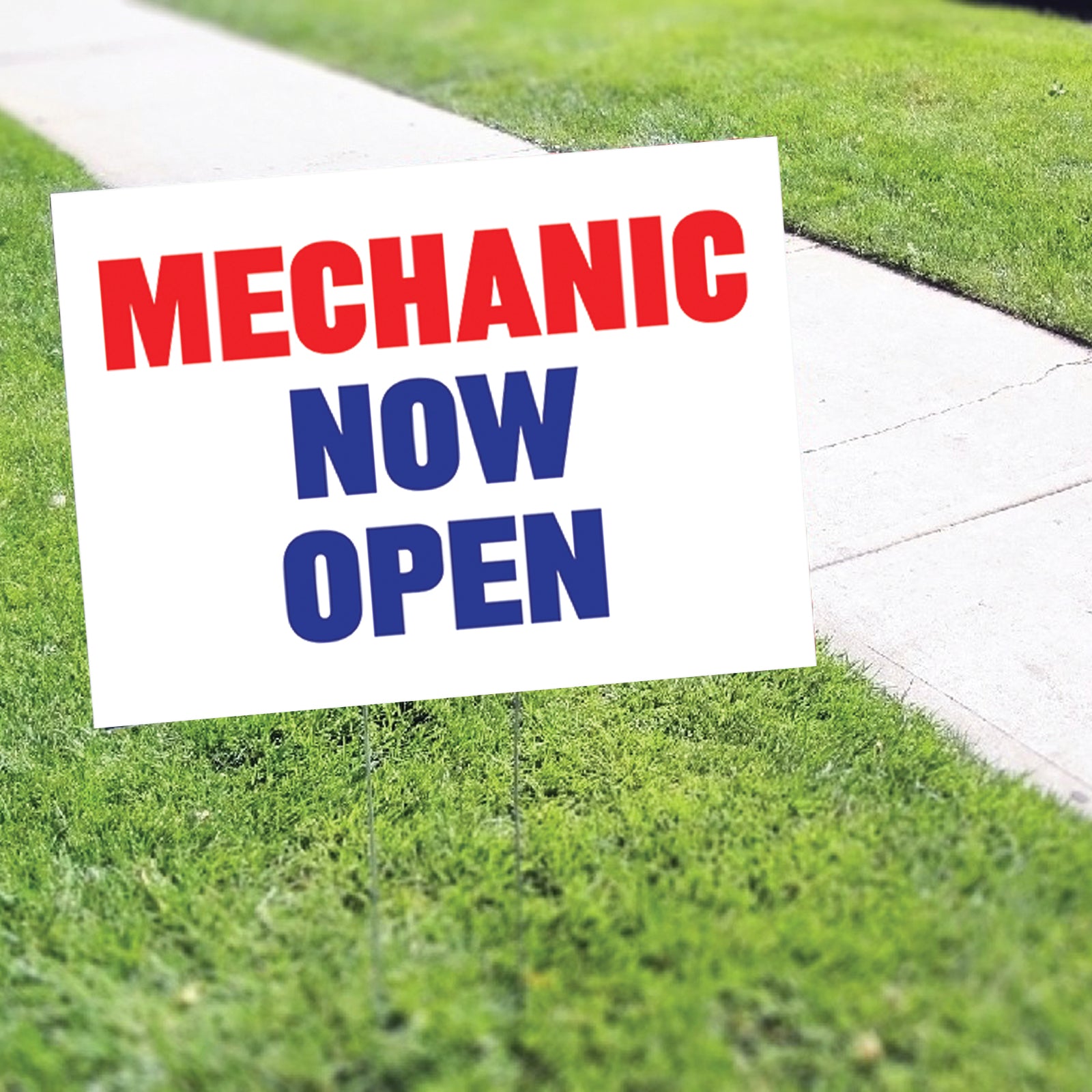 Mechanic Now Open Coroplast Yard Sign – Sign Fever