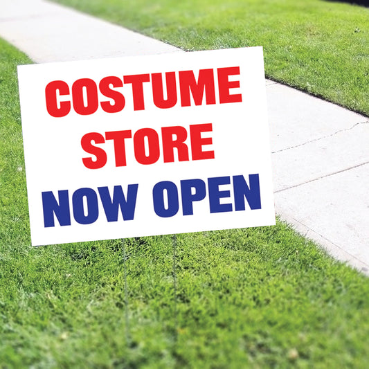 Costume Store Now Open Coroplast Yard Sign