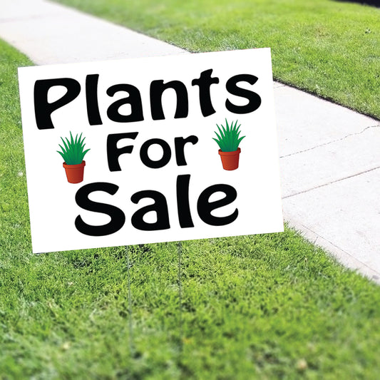 Plants For Sale Coroplast Yard Sign