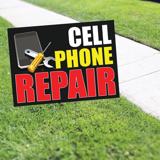 Cell Phone Repair Coroplast Yard Sign