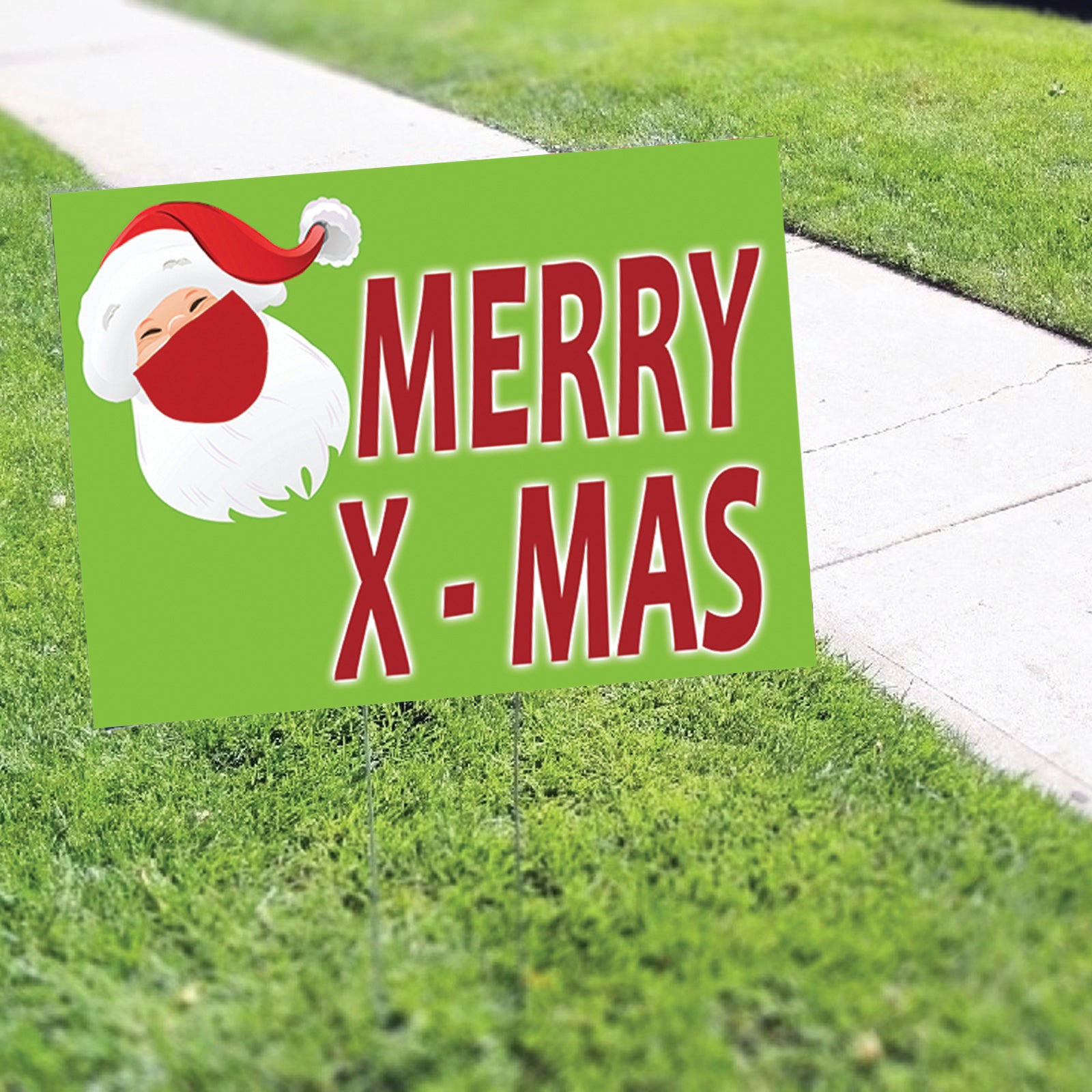 Merry X-Mas Coroplast Yard Sign