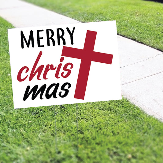 Merry Christmas Coroplast Yard Sign