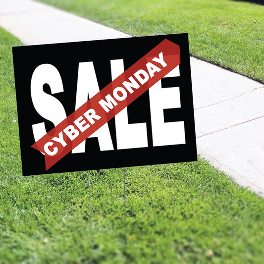 Sale Cyber Monday Coroplast Yard Sign