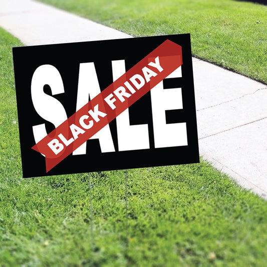 Sale Black Friday Coroplast Yard Sign