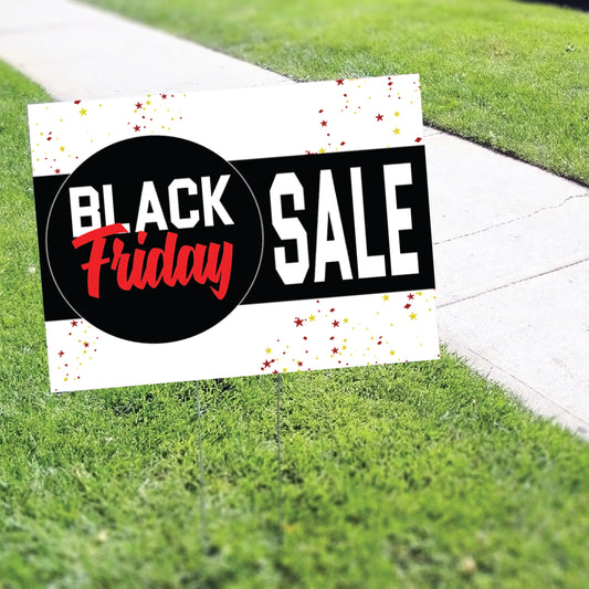 Sale Black Friday Coroplast Yard Sign