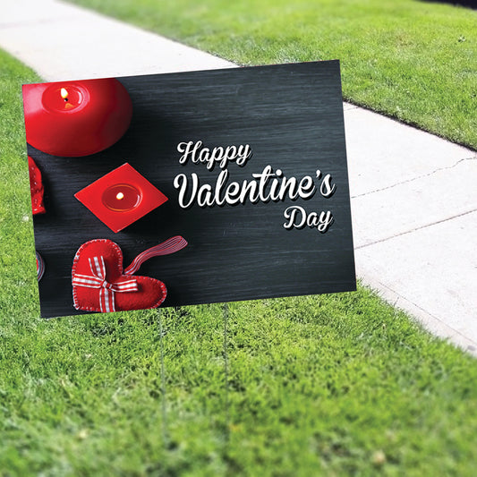 Happy Valentine's Day Coroplast Yard Sign