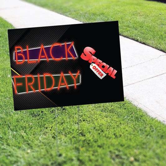 Black Friday Special Offer Coroplast Yard Sign