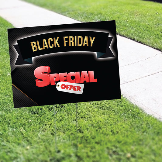 Black Friday Special Offer Coroplast Yard Sign