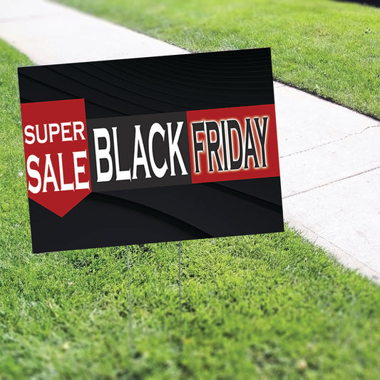 Super Sale Black Friday Coroplast Yard Sign