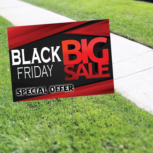 Black Friday Big Sale Super Offer Coroplast Yard Sign