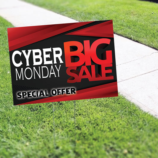 Cyber Monday Big Sale Super Offer Coroplast Yard Sign