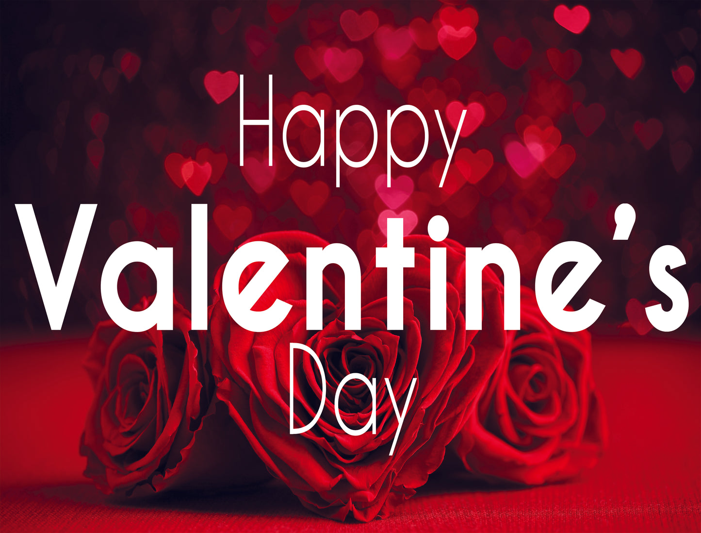 Happy Valentine's Day Coroplast Yard Sign