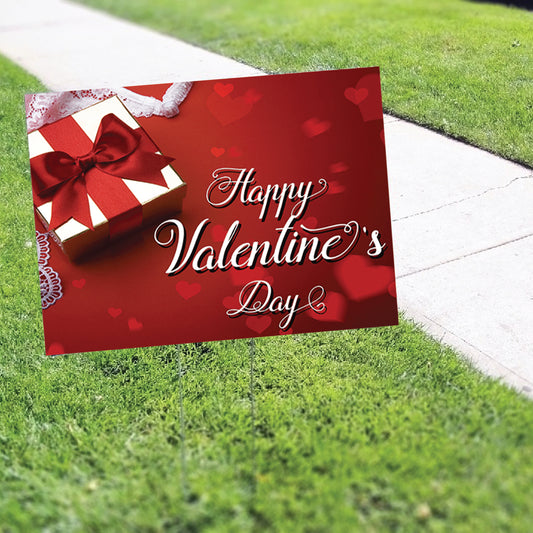 Happy Valentine's Day Coroplast Yard Sign