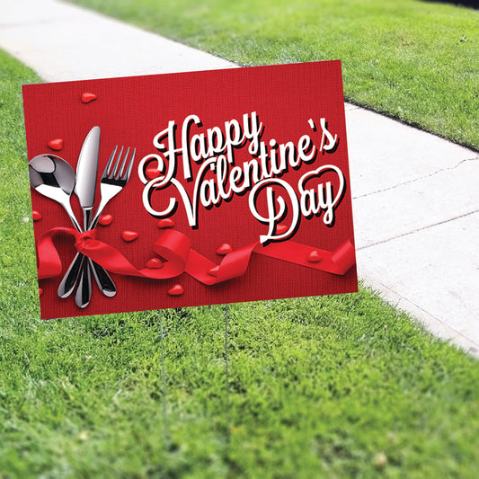 Happy Valentine's Day Coroplast Yard Sign