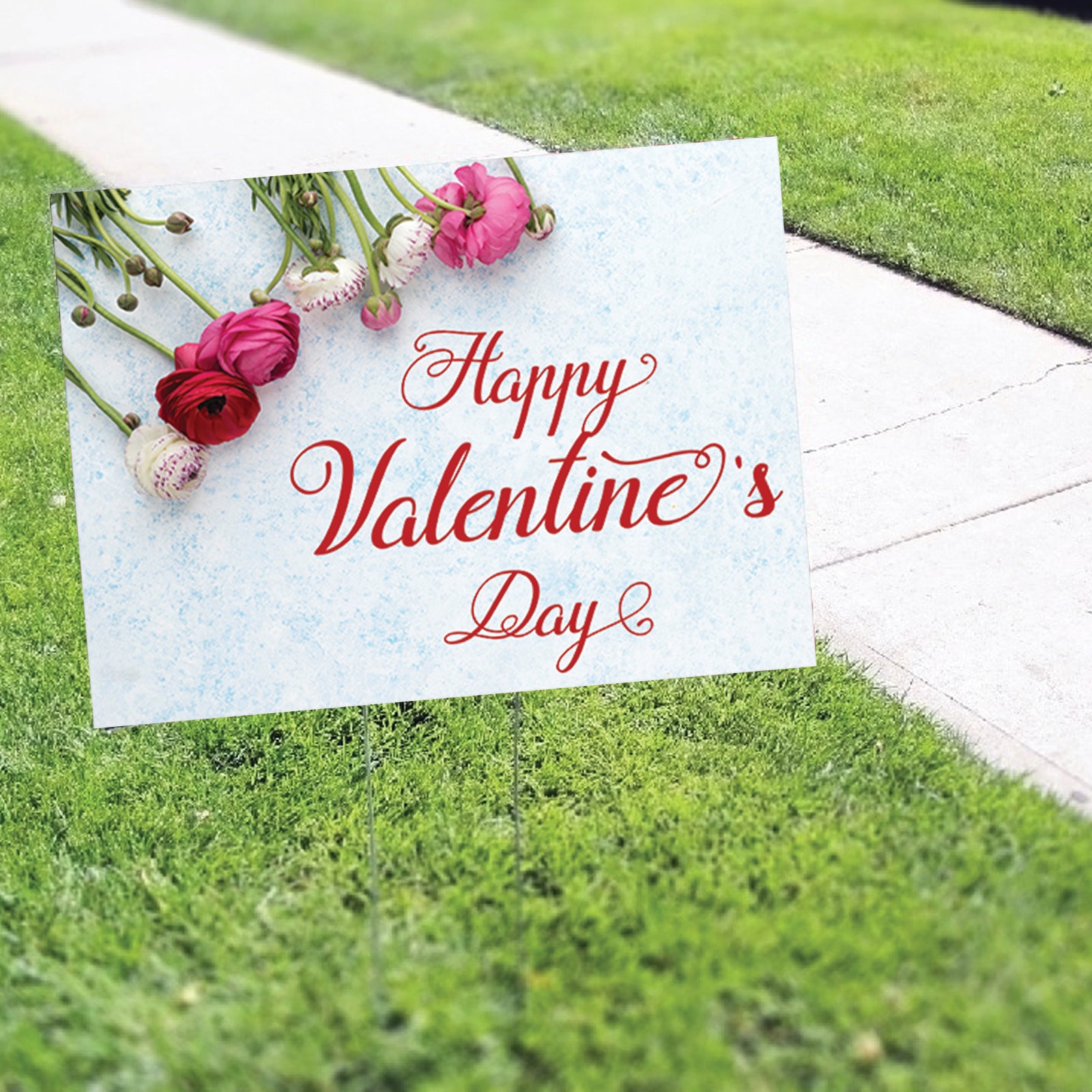 Happy Valentine's Day Coroplast Yard Sign
