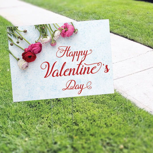 Happy Valentine's Day Coroplast Yard Sign
