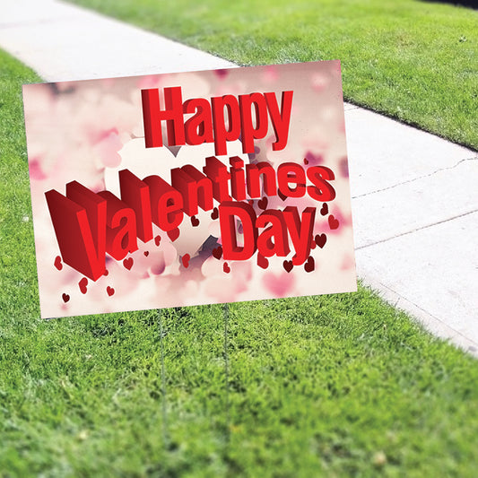 Happy Valentine's Day Coroplast Yard Sign