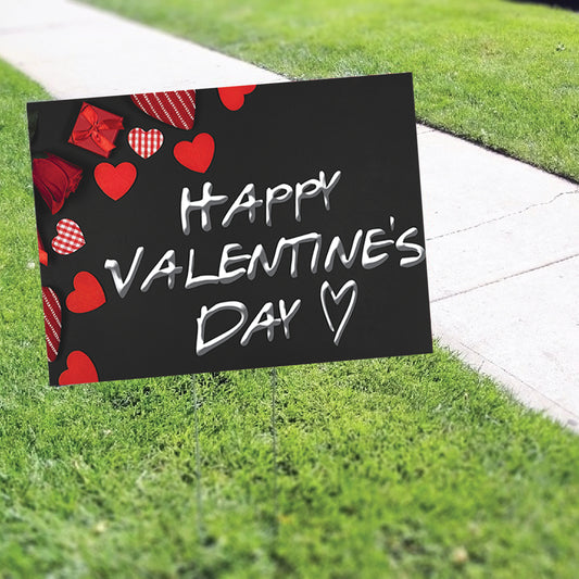 Happy Valentine's Day Coroplast Yard Sign