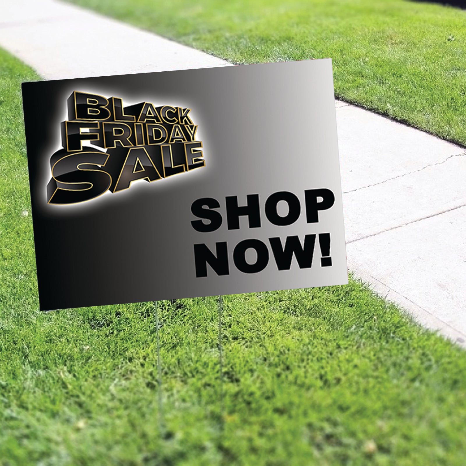 Black Friday Shop Now Coroplast Yard Sign