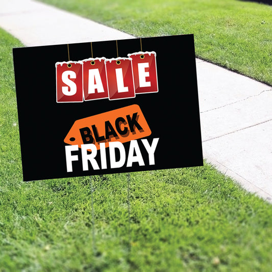 Sale Black Friday Coroplast Yard Sign