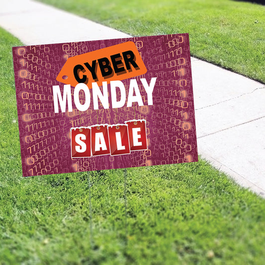 Cyber Monday Sale Coroplast Yard Sign