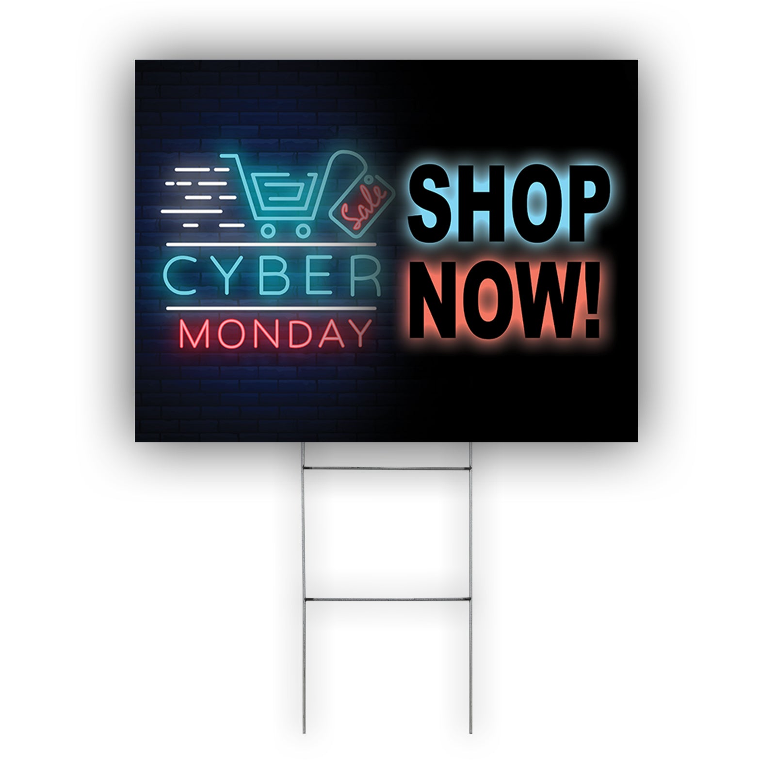 Cyber Monday Shop Now Coroplast Yard Sign
