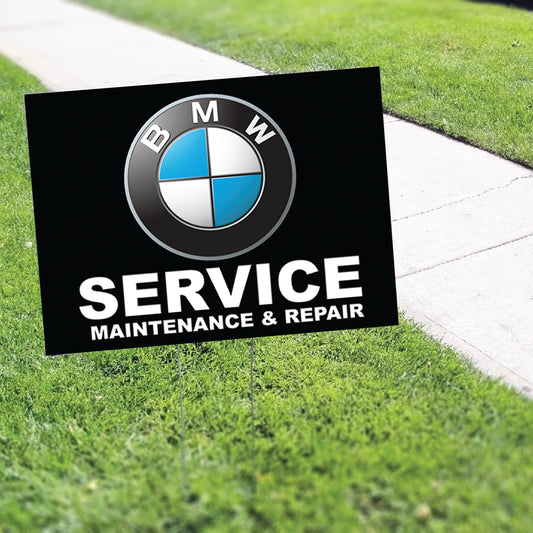 BMW Service Maintenance & Repair Coroplast Yard Sign
