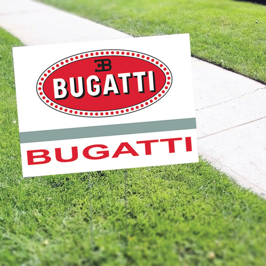 Bugatti Coroplast Yard Sign