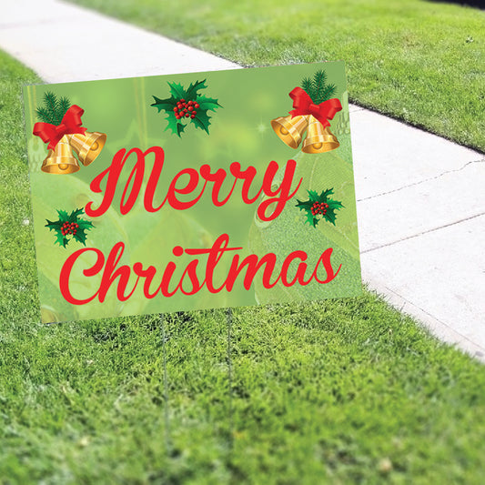 Merry Christmas Coroplast Yard Sign