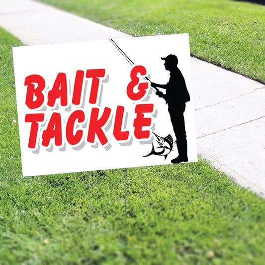 Bait & Tackle Coroplast Yard Sign