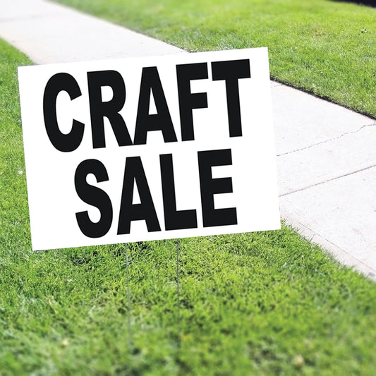 Craft Sale Coroplast Yard Sign