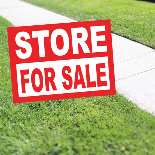 Store for sale coroplast yard sign
