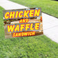 Chicken And Waffle Sandwich Coroplast Yard Sign