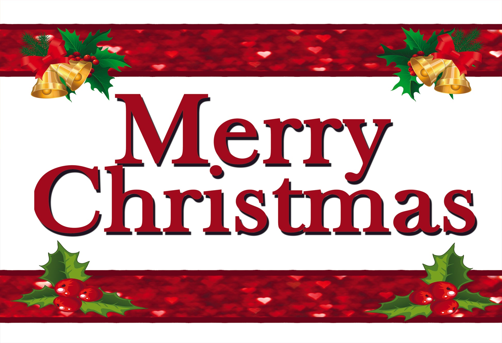 Merry Christmas Coroplast Yard Sign