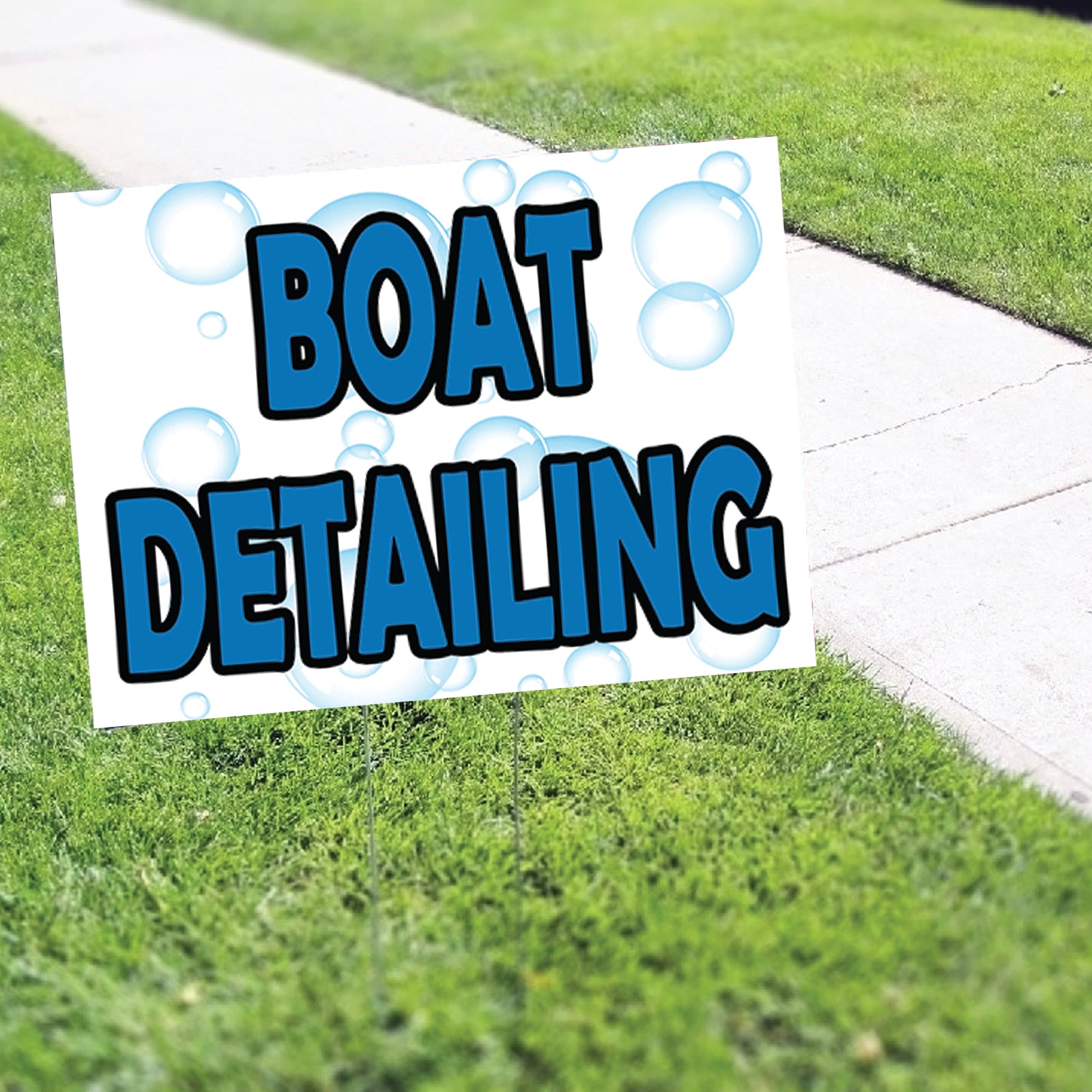 Boat Detailing Coroplast Yard Sign